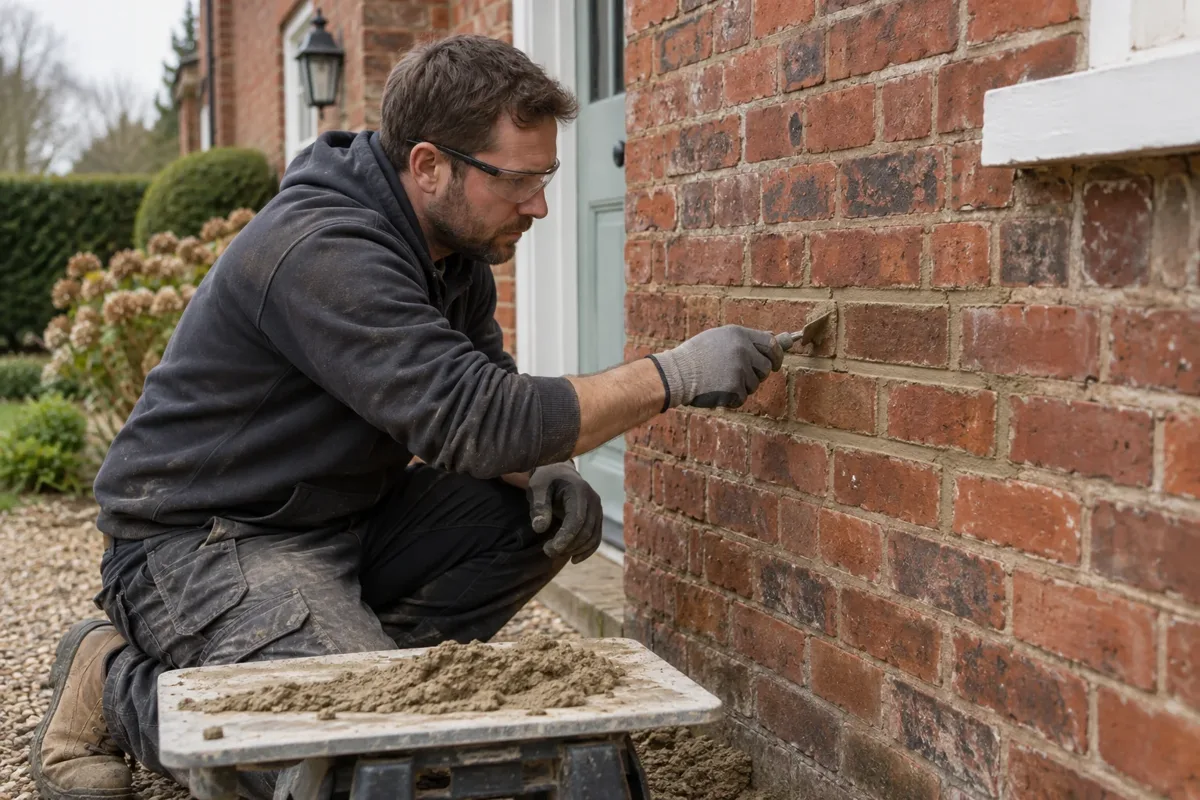 Brick repointing work