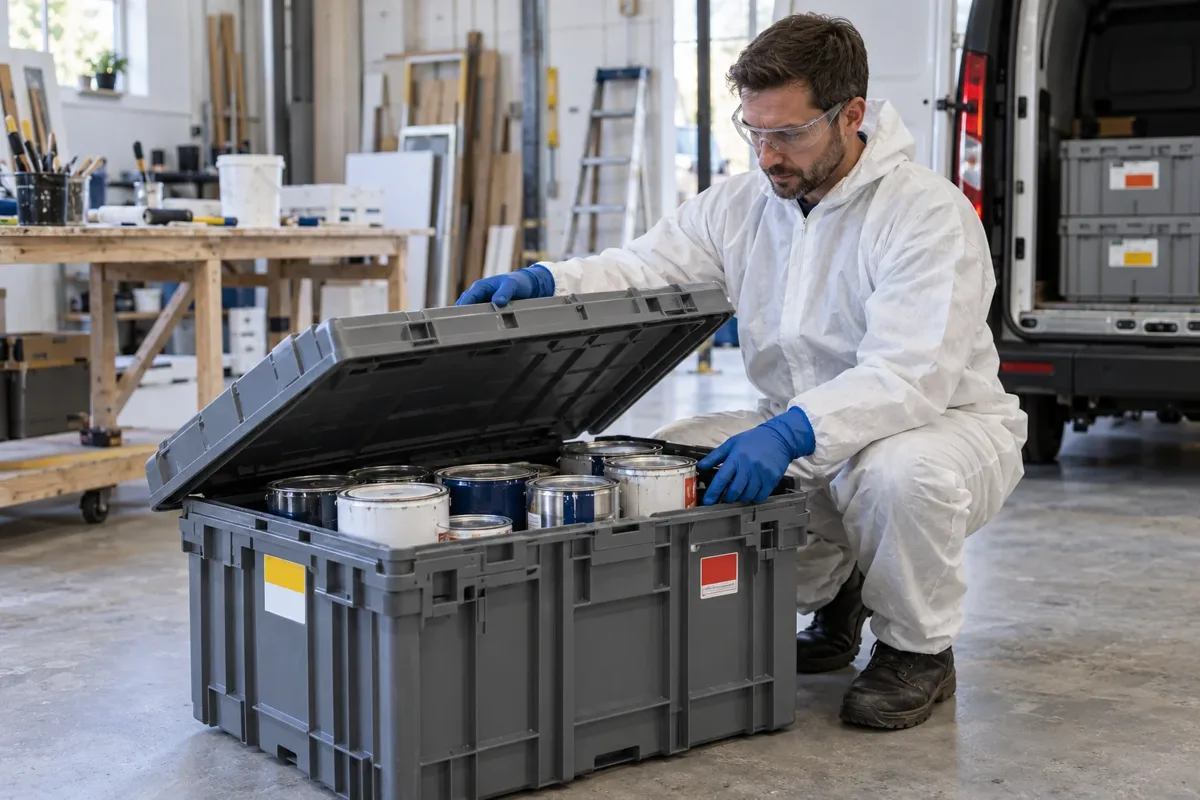 Paint waste disposal work