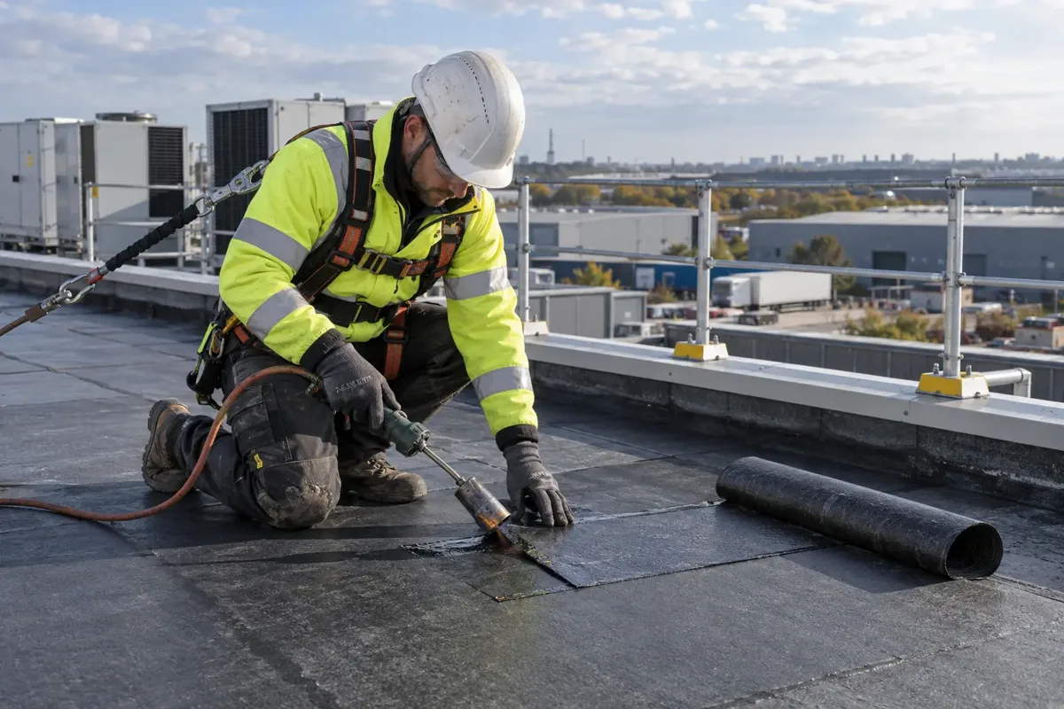 felt roof repairs service photograph