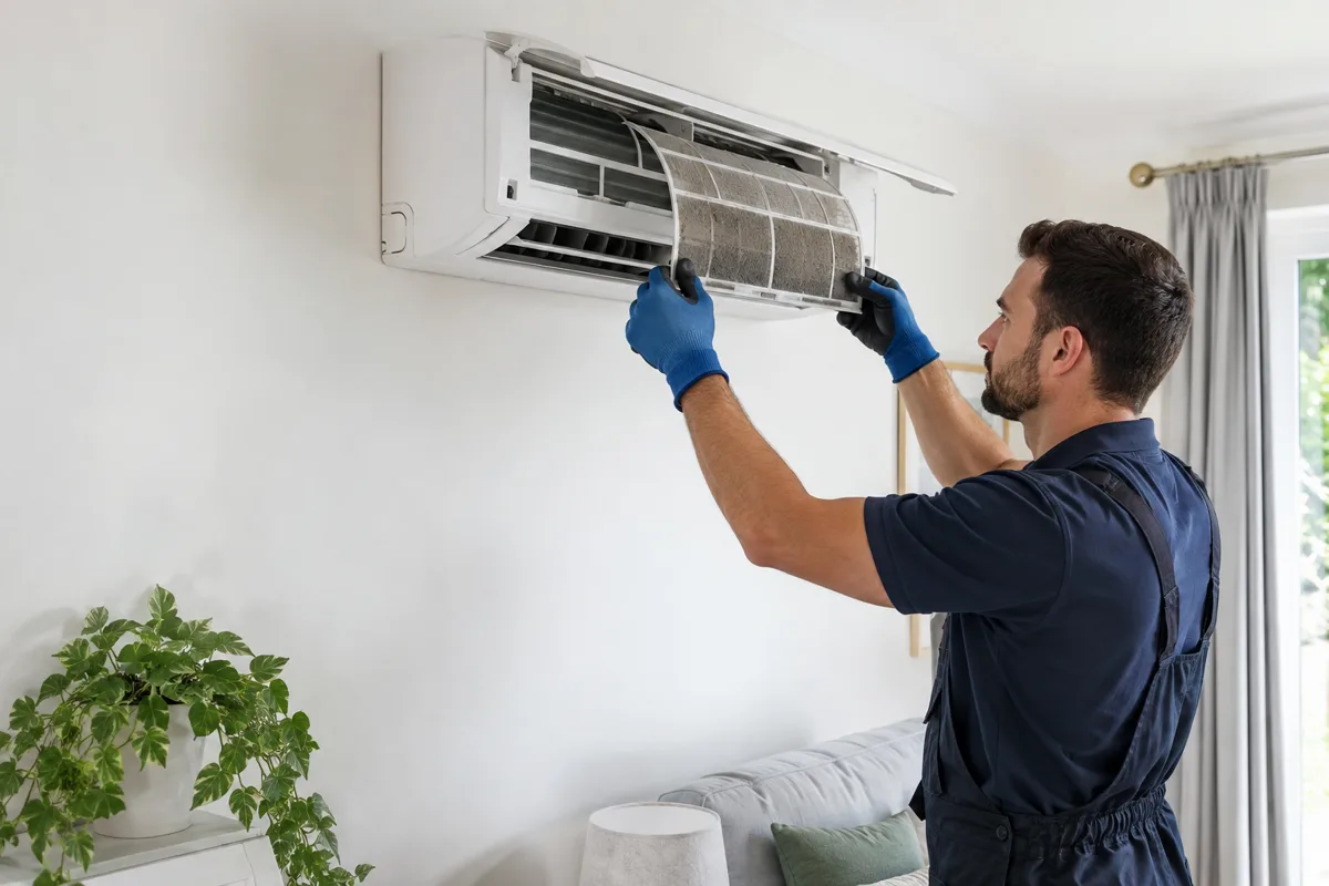 air conditioning filter cleaning