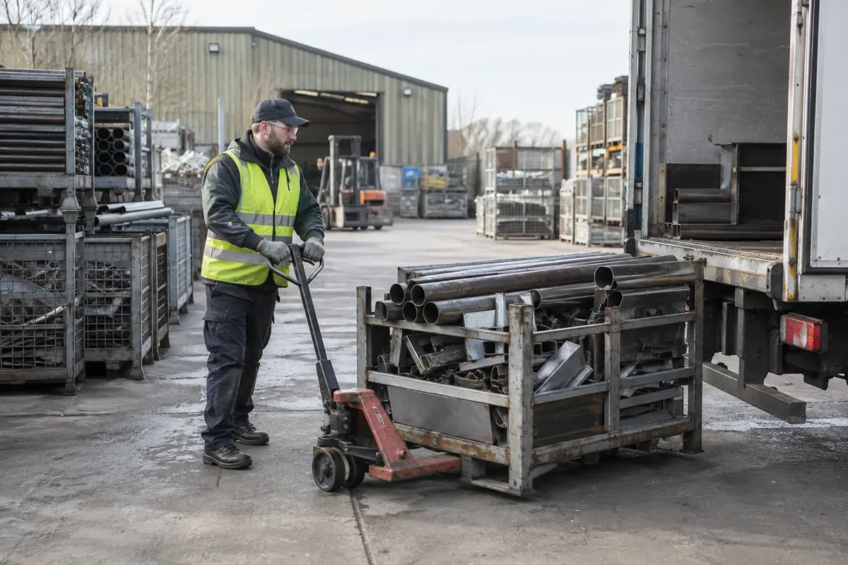 Ferrous scrap collection work