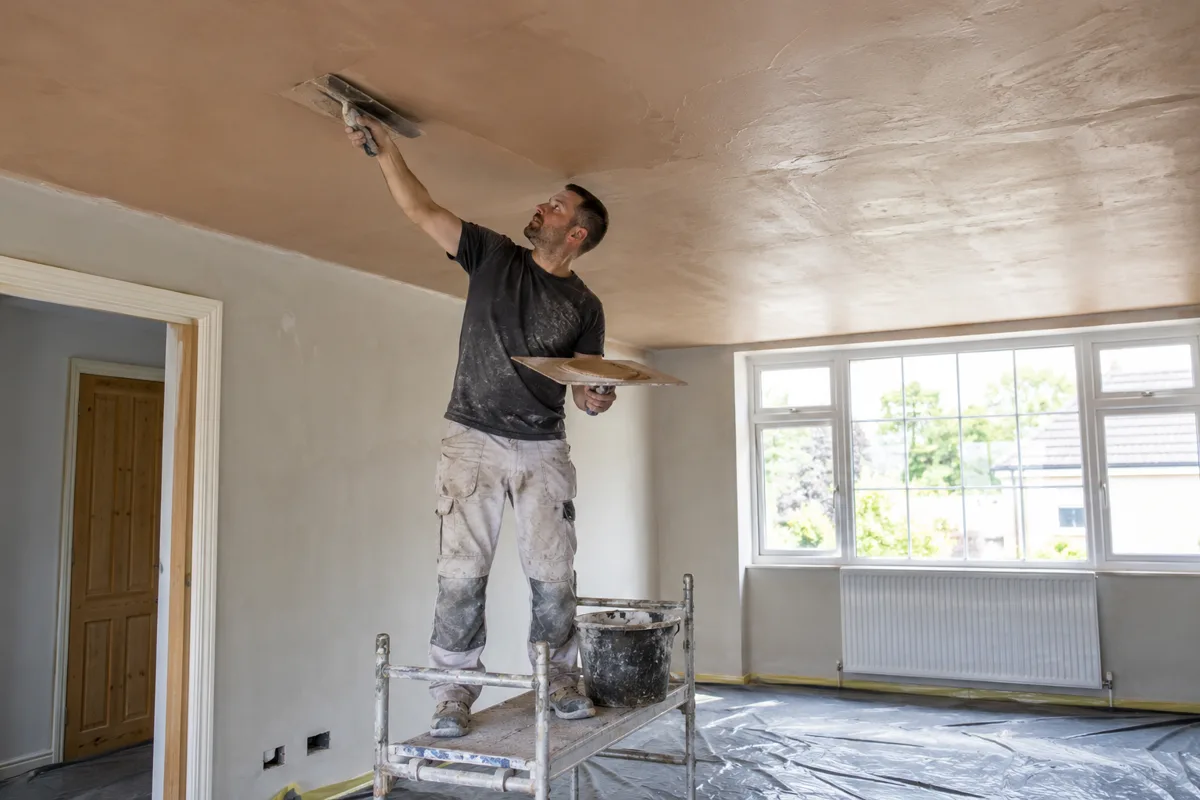 artex covering carried out by a professional plasterer