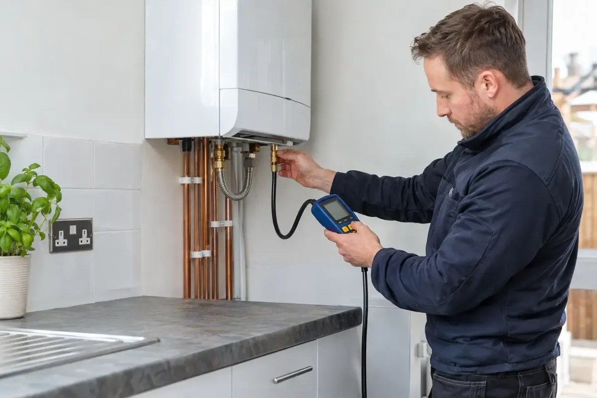 Gas appliance safety check